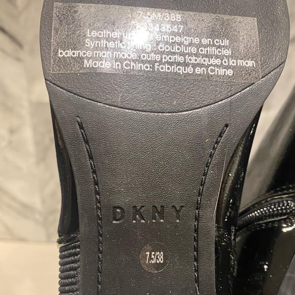 New - DKNY stylist ankle boots pattern leather very glossy - Picture 8 of 8